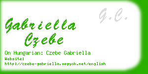 gabriella czebe business card